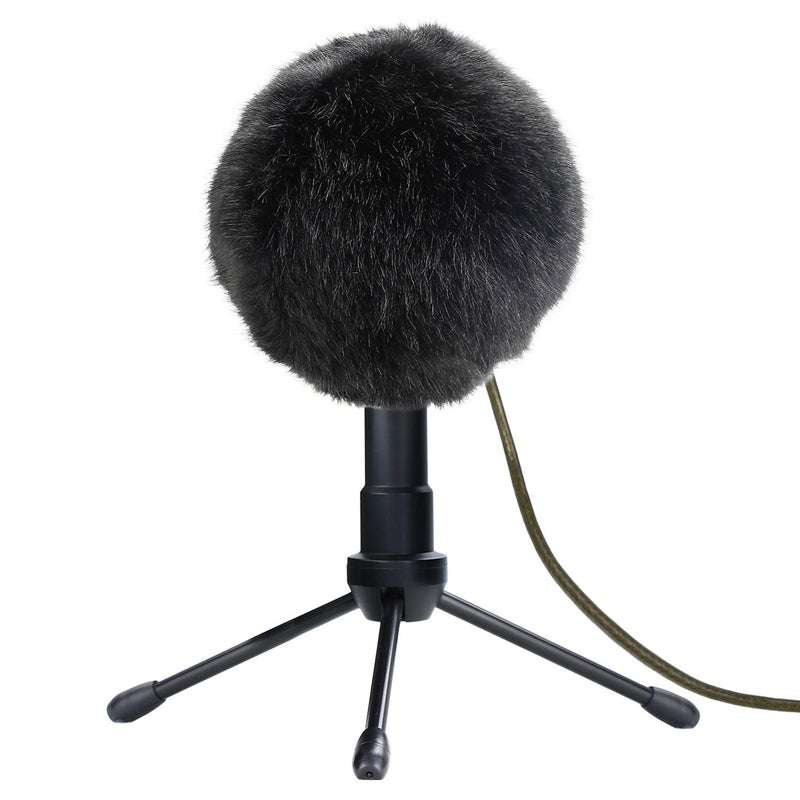 SUNMON Blue Snowball Furry Windscreen Cover Muff - Professional Snowball ICE Mic Foam Wind Cover Windshield Pop Filter for Recordings, Broadcasting, Singing by Sunmon ï¼ˆBlackï¼‰ - Image 3